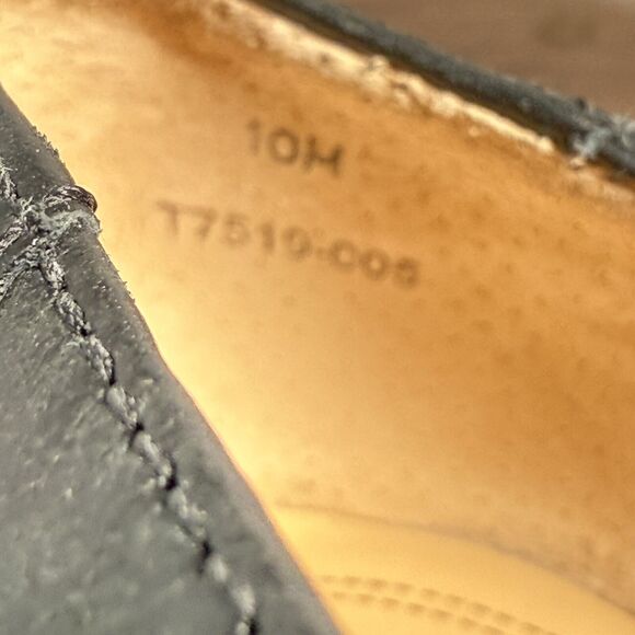 Trotters Black Leather Loafers Women’s Size 10M Chain Accent Made in Brazil - Picture 10 of 12